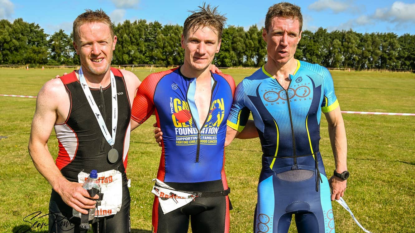 Tri the Hook Competitors at the Finish Line