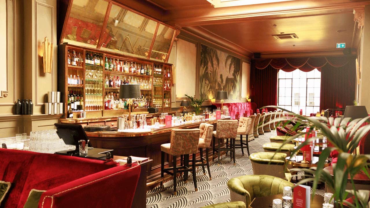 Bar and seating area at the Stella Cocktail Club