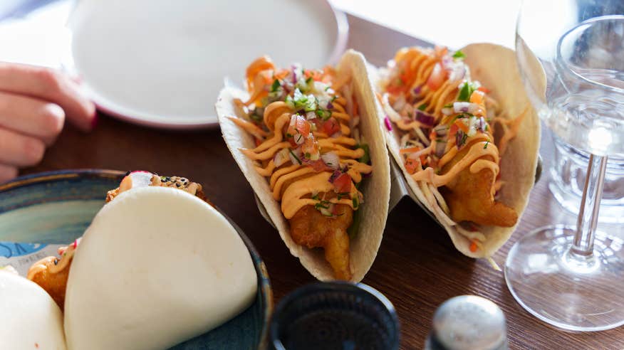 Seafood tacos at Fisk Seafood Bar in County Donegal