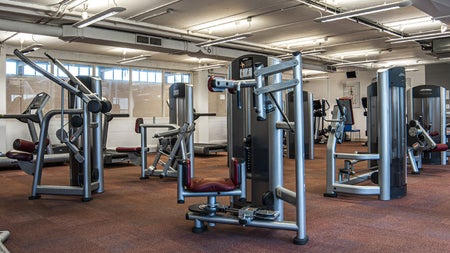 The fitness suite in Clondalkin Leisure Centre with exercise equipment