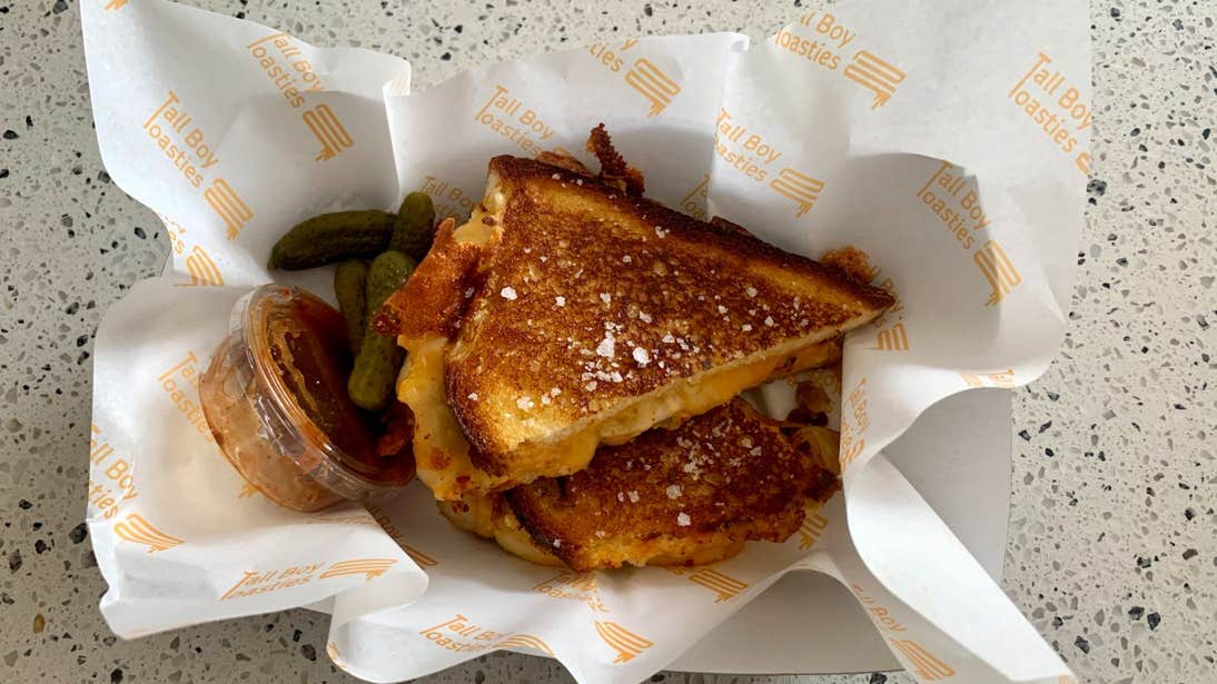 A delicious cheese sandwich at Tall Boy Toasties, Greystones, Wicklow