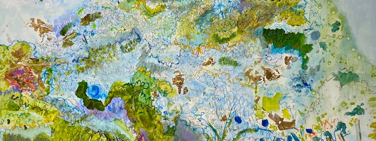 Acrylic and mixed media on canvas, 90h x 90w cm, €1650