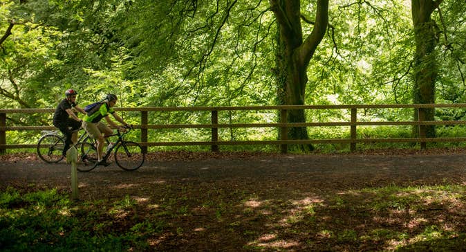 Cyclists on the Limerick Greenway, County Limerick