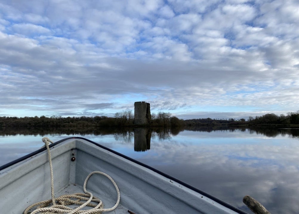 Views of Clough Oughter Castle on a boat tour with Adventure Legend