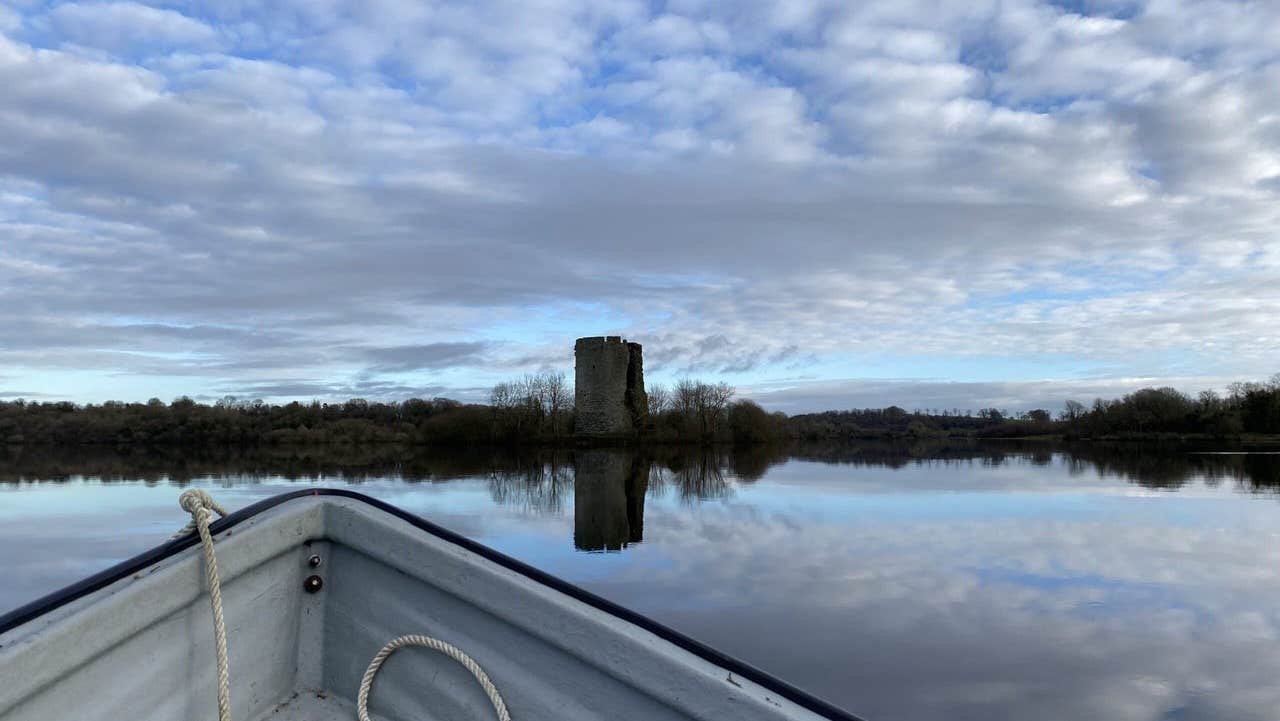Views of Clough Oughter Castle on a boat tour with Adventure Legend