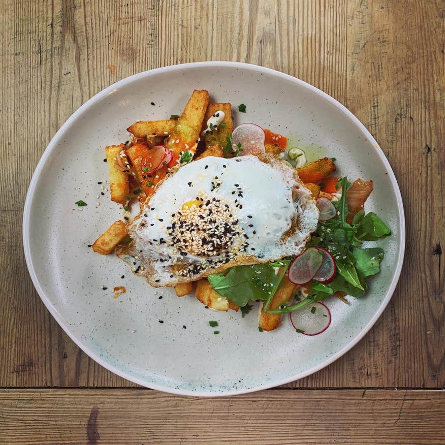 A colourful dish of food from Ard Bia at Nimmos in County Galway.