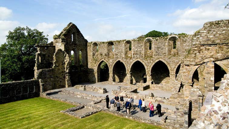 Visitors at Jerpoint Abbey, County Kilkenny