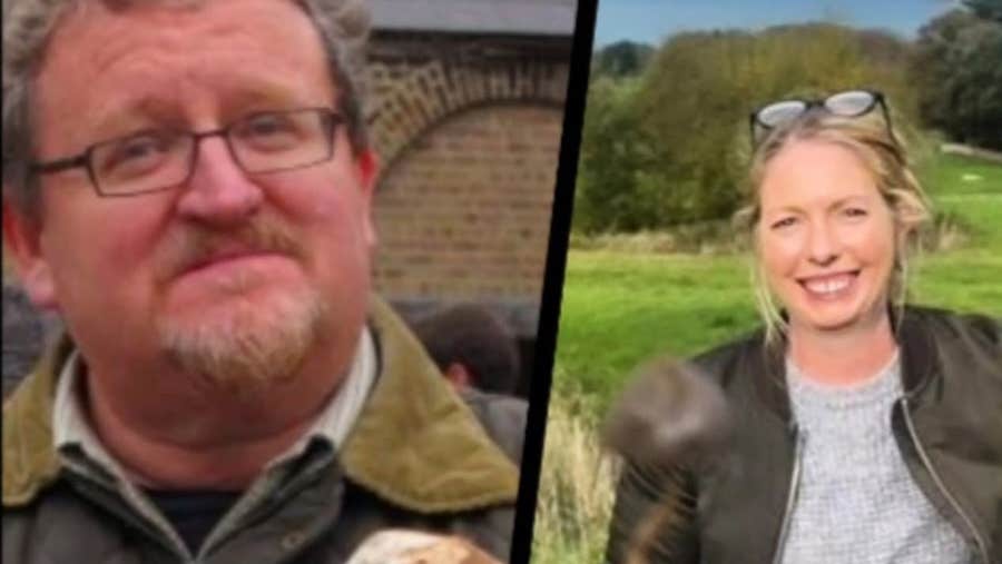 Nicole Dunne and Bill O'Dea mushroom foraging