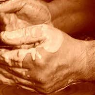 Hands of a potter at Busy Bees Ceramics Glaslough County Monaghan