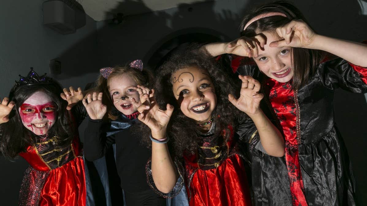 children engaging with Halloween fun at Collins Barracks!