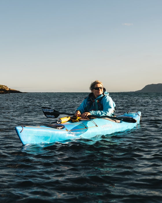 A woman kayaking in Dalkey, Co Dublin