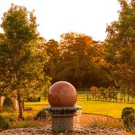 An exterior view of the Revas Spa at sunset
