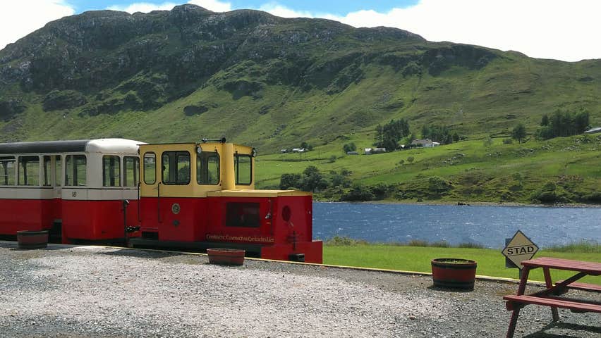 The train ready at the platform