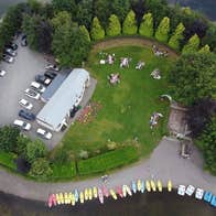 An aerial view of the Derrymore Springs building in County Westmeath