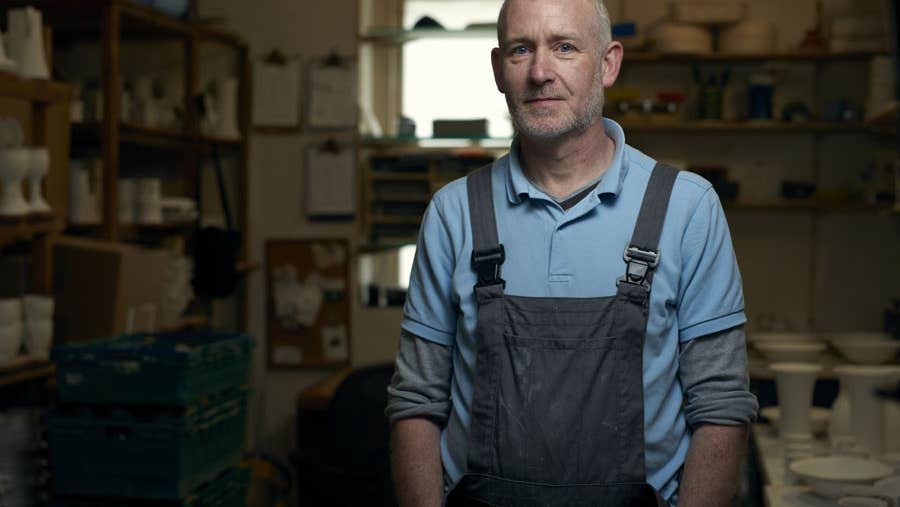 Potter at Castle Arch Pottery Kilkenny