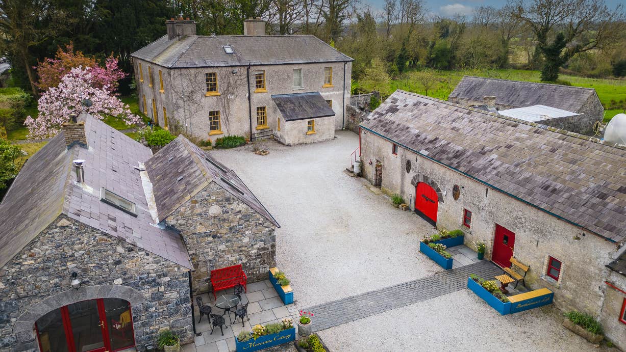 Aerial view of the property