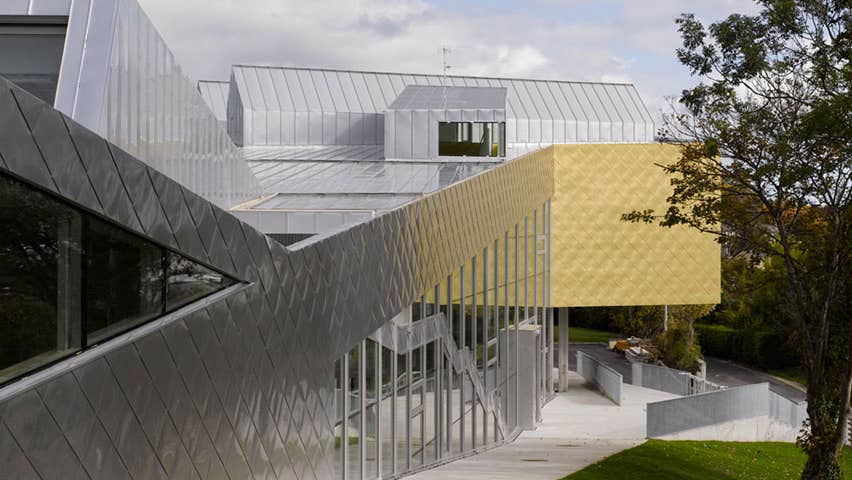 The aluminium clad exterior of the Regional Cultural Centre in Letterkenny