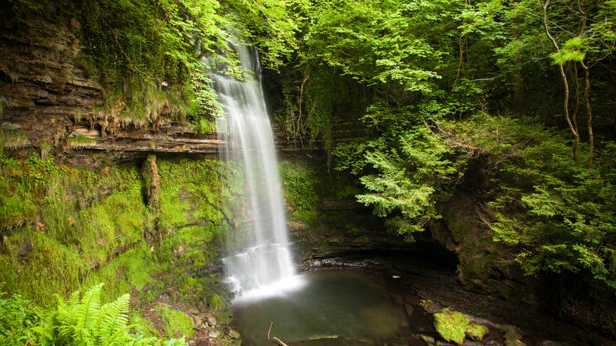 Glencar Waterfall in Formoyle, County Leitrim