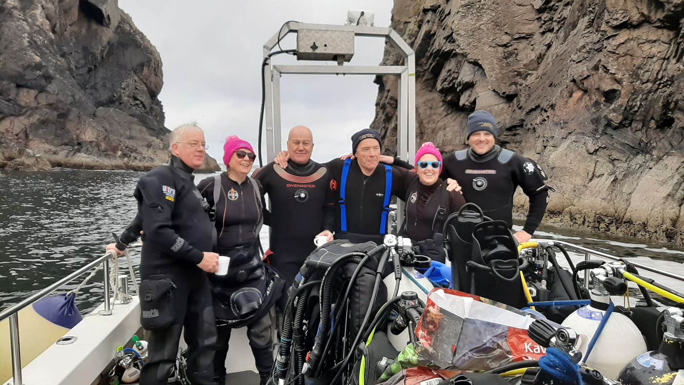 Image of divers in County Donegal