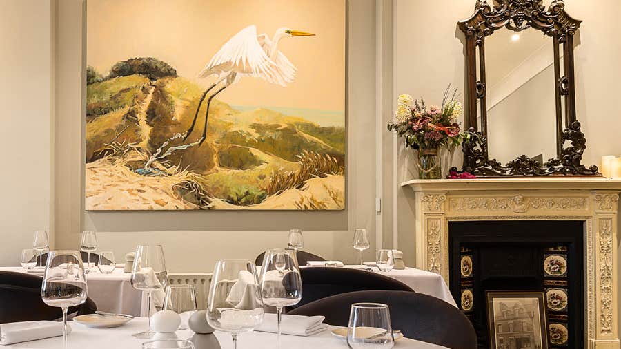 The dining room at Potager restaurant