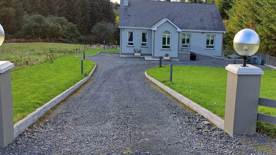 Front view of house and garden