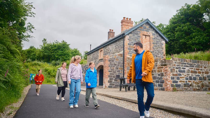 A family walking the Limerick Greenway