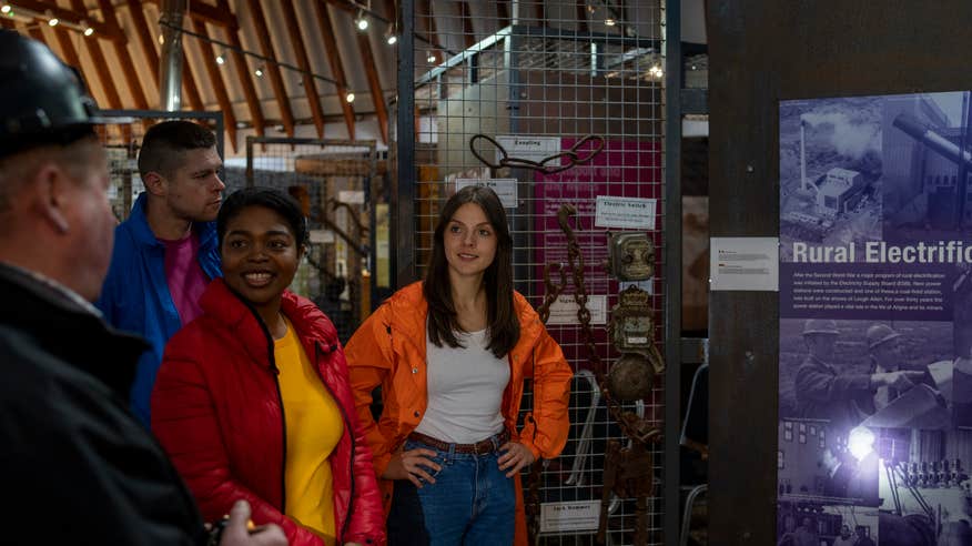 People on a tour in the Arigna Mining Experience in Co Roscommon