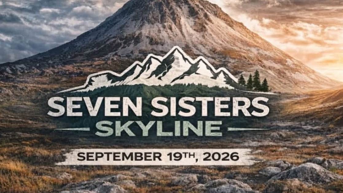 Seven Sisters Skyline 2026, logo with large rocky hill in background