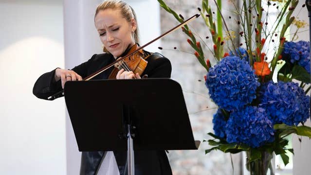 Aoife Ní Bhriain performing in the Parade Tower at Kilkenny Castle in 2025