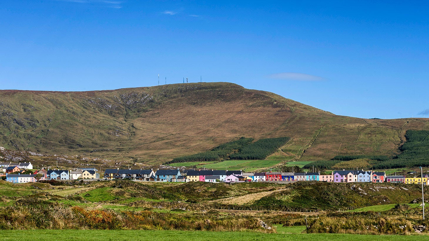 The colourful houses of the Beara Peninsula.