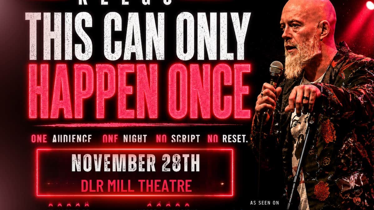 This image shows Keego's poster for his show "This Can Only Happen Once"