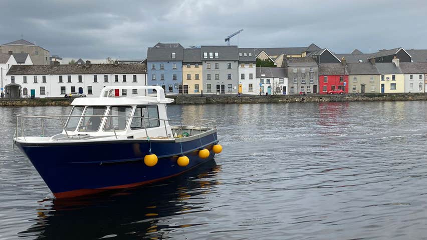 Boat at The Claddagh at Galway Bay Boat Tours Galway City