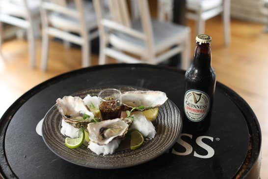 Oysters and stout at Guinness Storehouse, Dublin