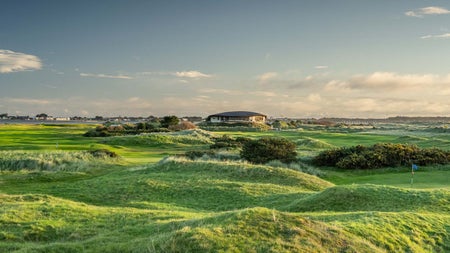 Views over St Anne's Golf Club and golf course on Bull Island