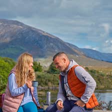 A couple on the Connemara Greenway in Co Galway