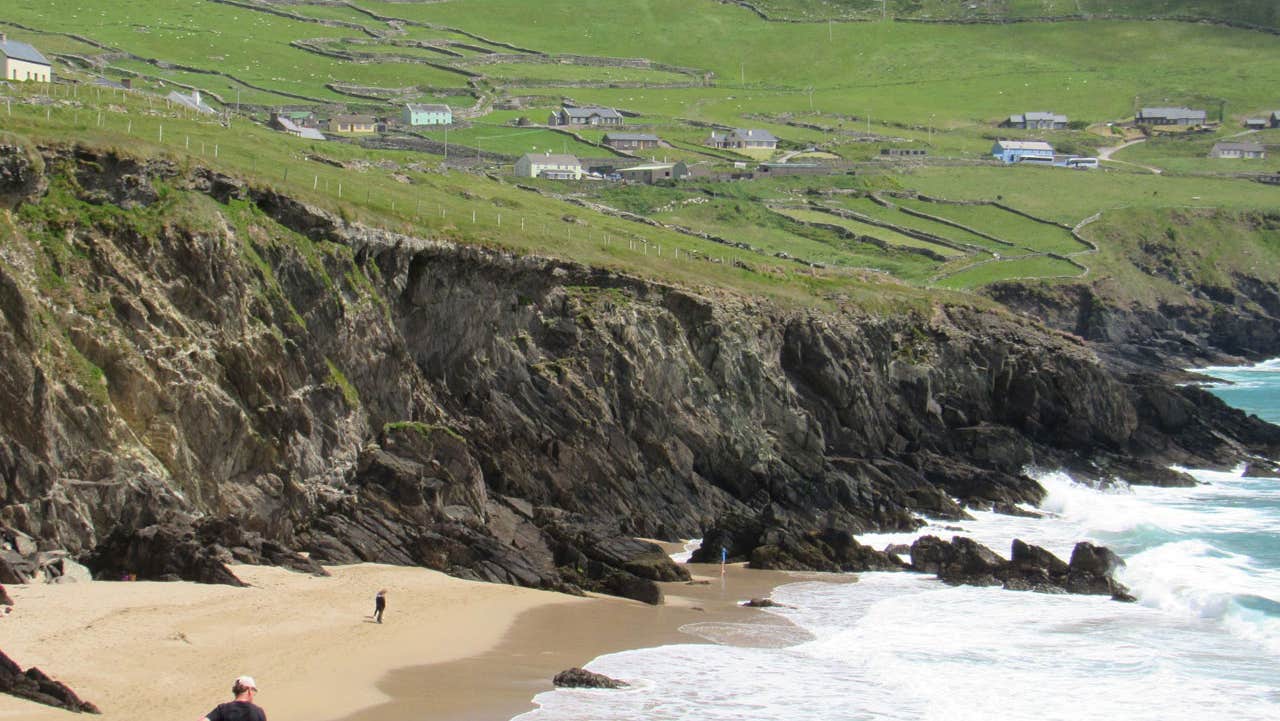 View of Coumeenoole Beach on the Dingle Peninsula