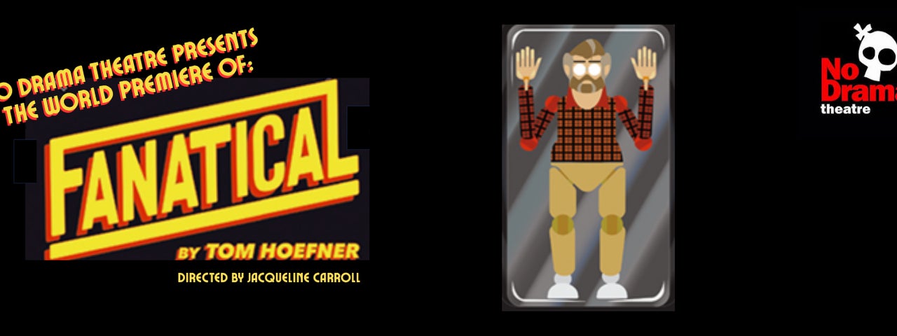Cartoon figure looking trapped inside a box. Play title 'Fanatical' in big bold letters to the left.