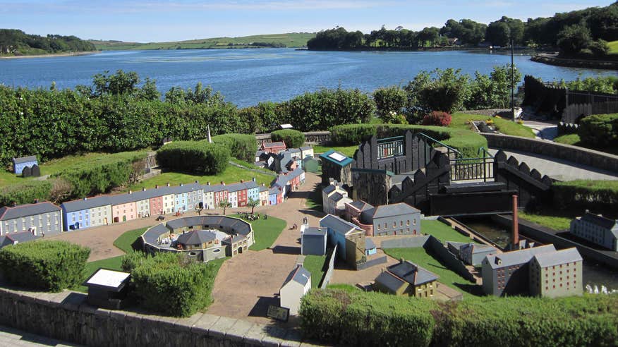 Aerial view of the West Cork Railway Village in County Cork.