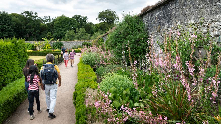 People walking in the Fota House gardens in County Cork