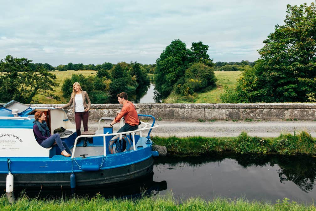 Image of a group on a barge in County Kildare