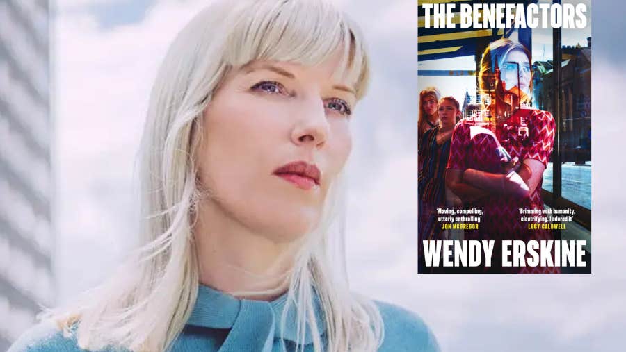Author Wendy Erskine and her first prose novel The Benefactors