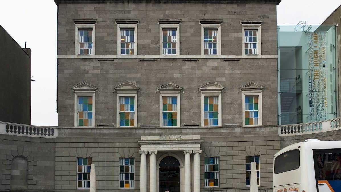 William Chambers and the establishment of Charlemont House, front view of 3 storey Georgian building.