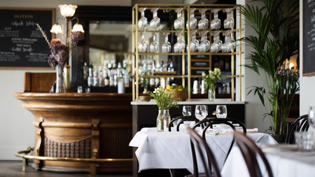 Restaurant with tables and chairs