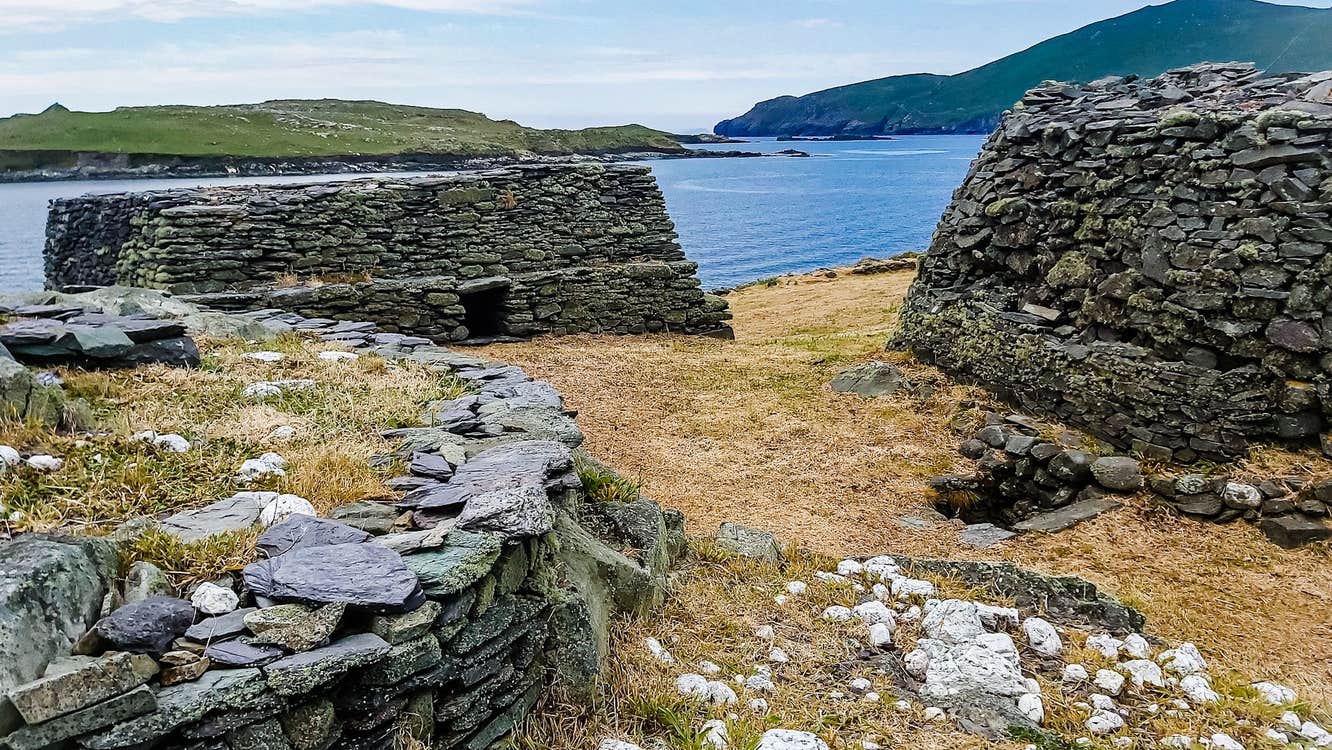 Restored ruins of a monastery on Church Island