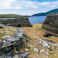 Restored ruins of a monastery on Church Island