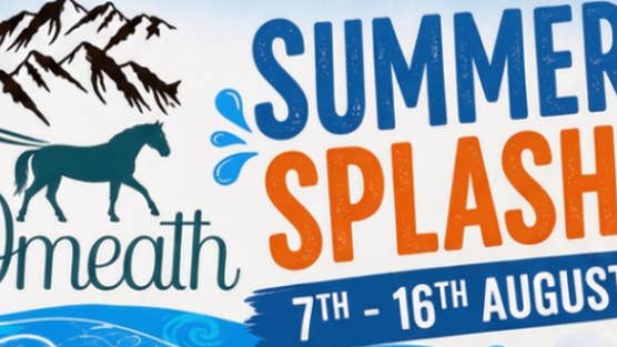 Omeath summer splash festival poster heading