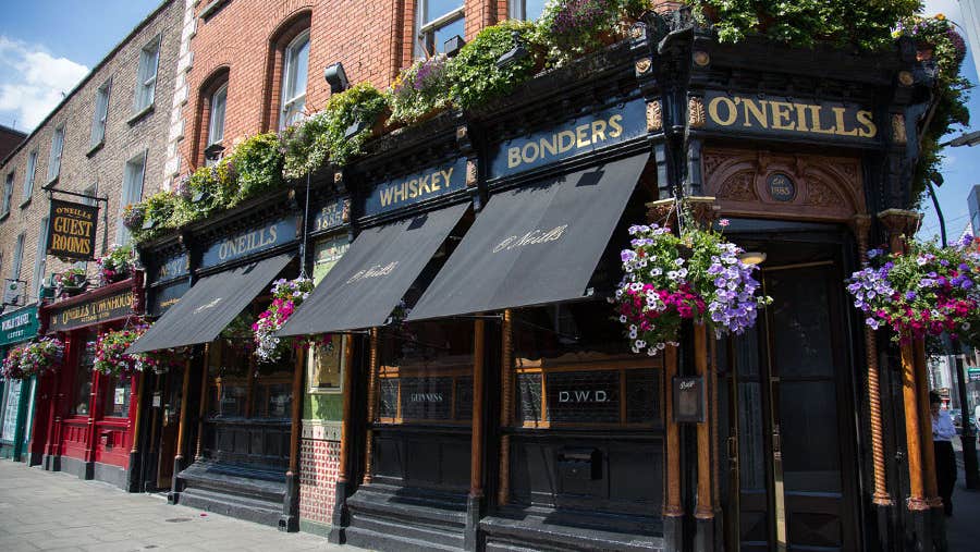 Front view of building