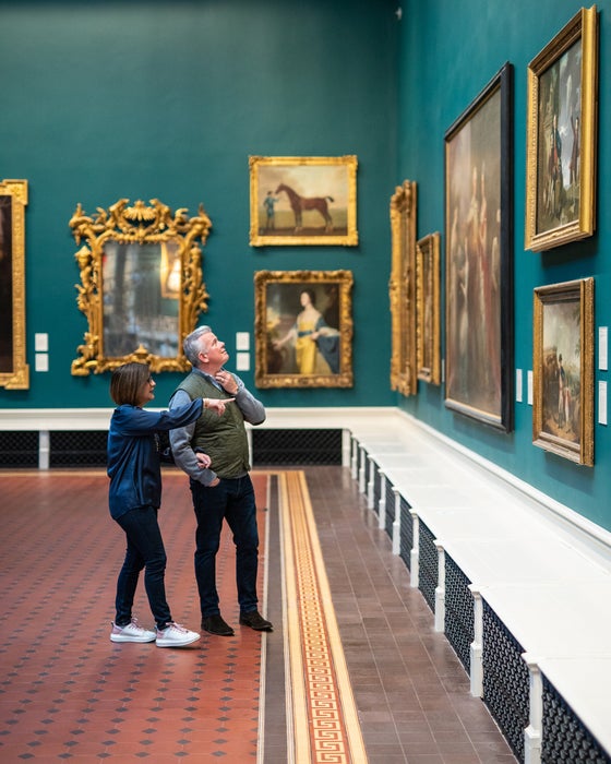 People at the National Gallery of Ireland in Dublin city