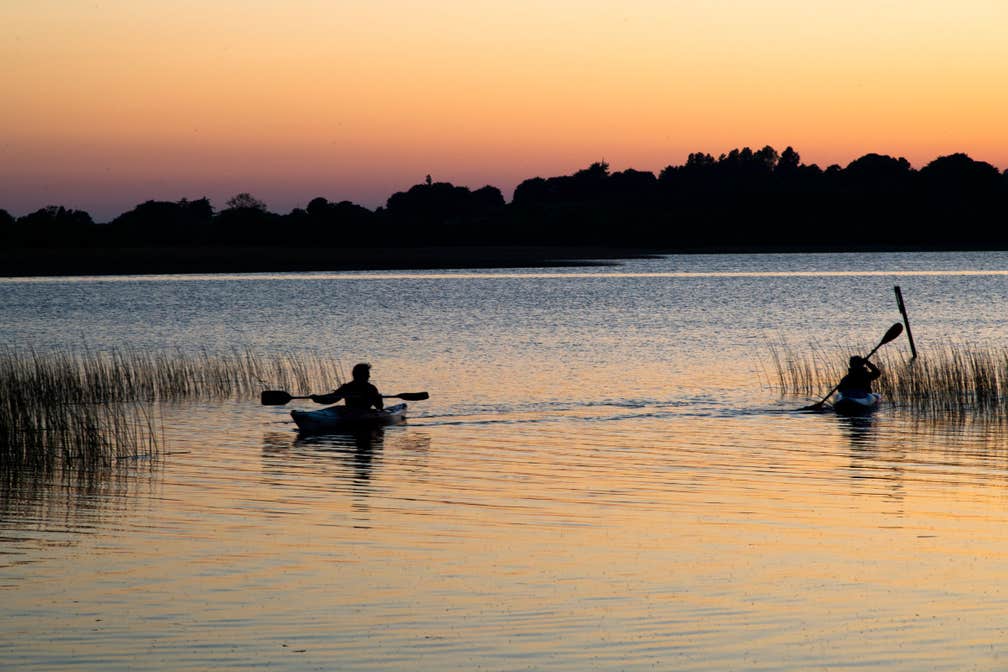 Image of kayakers on the lake in Glasson in County Westmeath