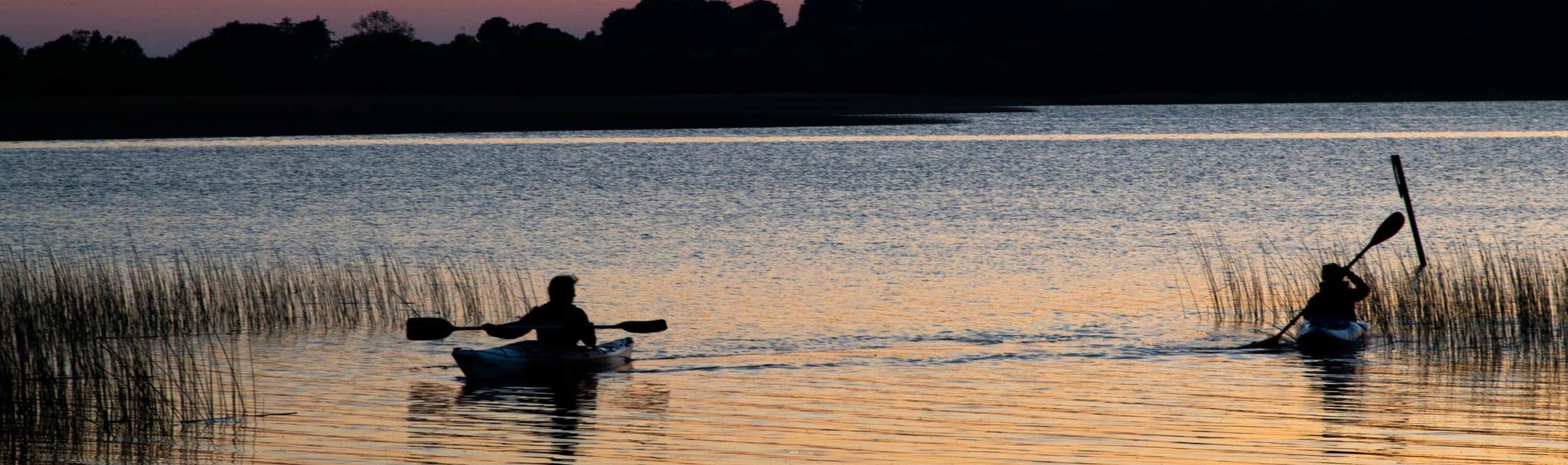 Image of kayakers on the lake in Glasson in County Westmeath